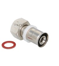 Муфта латунная пресс с накидной гайкой VALTEC 26 * 1