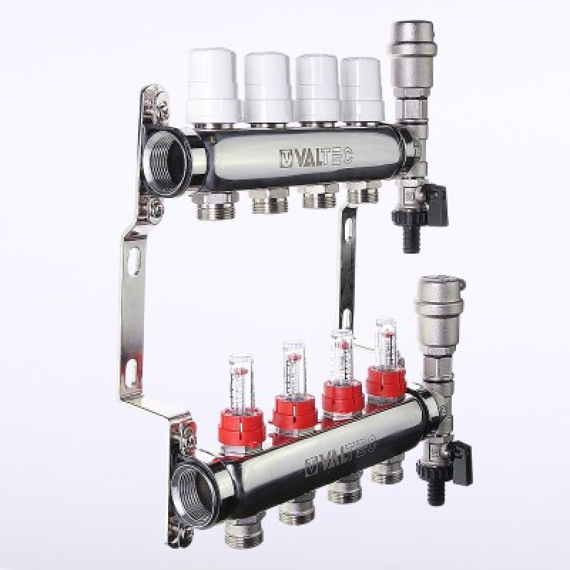 Купить Коллекторная группа VALTEC с термостатическими клапанами и ...