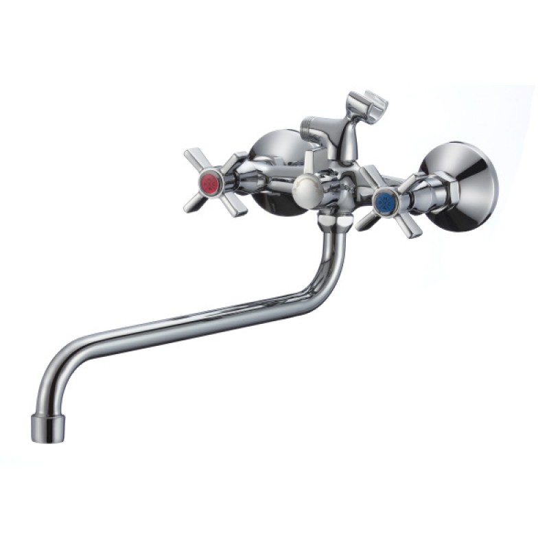 Купить Смеситель для ванны РМС OPTIMA двухрычажный с длинным изливом ...