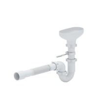 Сифон 1 1/2*40 прямоточ. с гофрой 40*40/50  DR0115 с разрывом струи