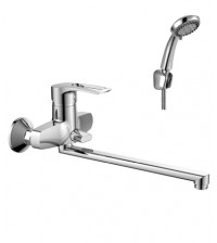 Смеситель для ванны Rossinka однорычажный 40 мм с плоским изливом 350 мм хром T40-32