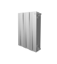 Радиатор биметаллический Royal Thermo 500 4 секции Pianoforte боковое подключение Silver Satin НС-1176338