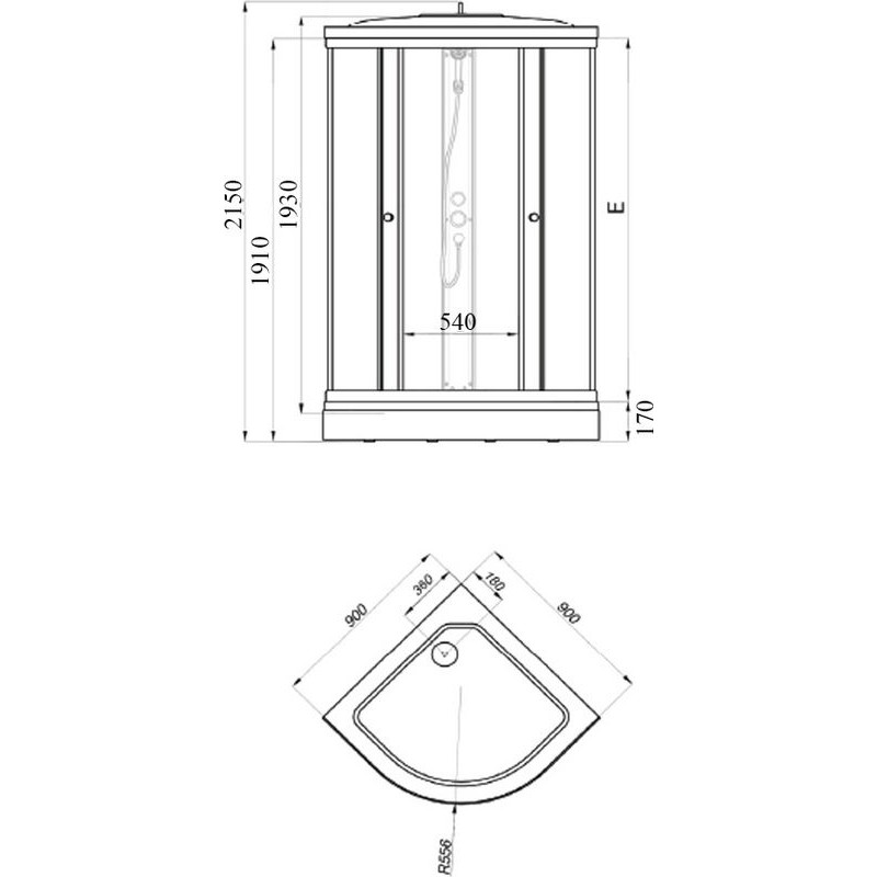Купить Душевая кабина угловая Triton Стандарт А3 ДН4 90x90 поддон 90 * ...