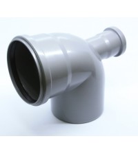 Отвод полипропиленовый Дигор Стандарт 110 * 50 * 87° фронтальный для внутренней канализации