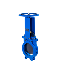 Задвижка чугунная RIDVAL RVK 40 DN050 PN10 шиберная ножевая межфланцевая,маховик