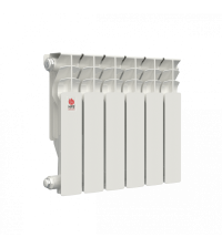 Радиатор алюминиевый НРЗ 350/100 ЛЮКС  6 секций боковое подключение 