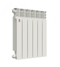 Радиатор алюминиевый НРЗ 500/100 ЛЮКС  6 секций боковое подключение 