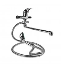 Смесители для душа МИРАЖ однорычажный с изливом 300мм и лейкой, кардридж 40мм, хром 838