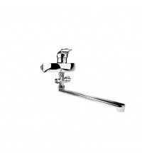 Смесители для душа АМУР однорычажный с изливом 300мм и лейкой, кардридж 40мм, хром 758-30-G