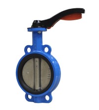 Затвор дисковый межфланцевый  Ду 80 Ру16 с ручкой (CI) AquaFix